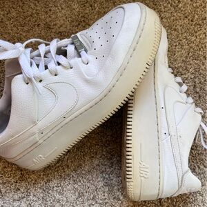 White Platform Nike AF1 Women’s Size 10